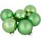 6ct. 3" Shiny & Matte Green Glass Ball Ornaments